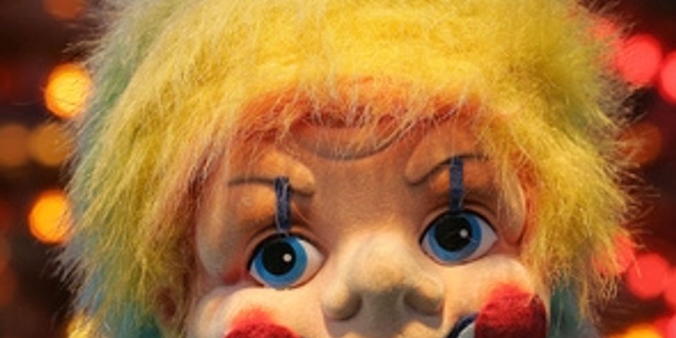 Ein Clown-Puppen-Kopf