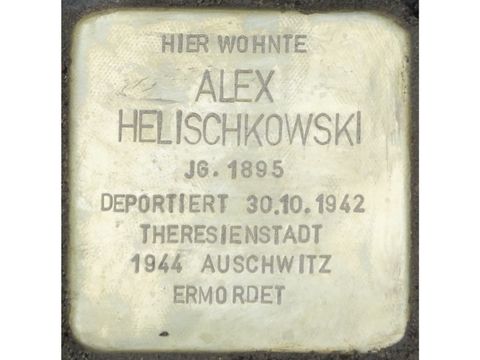 Stolperstein Alex Helischkowski, Foto:H.-J. Hupka, 2014