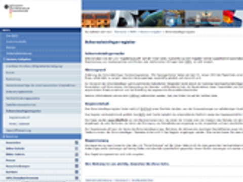 Screenshot der Webseite zum Schornsteinfegerregister