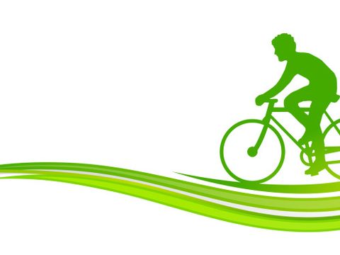 grün gezeichneter Radfahrer