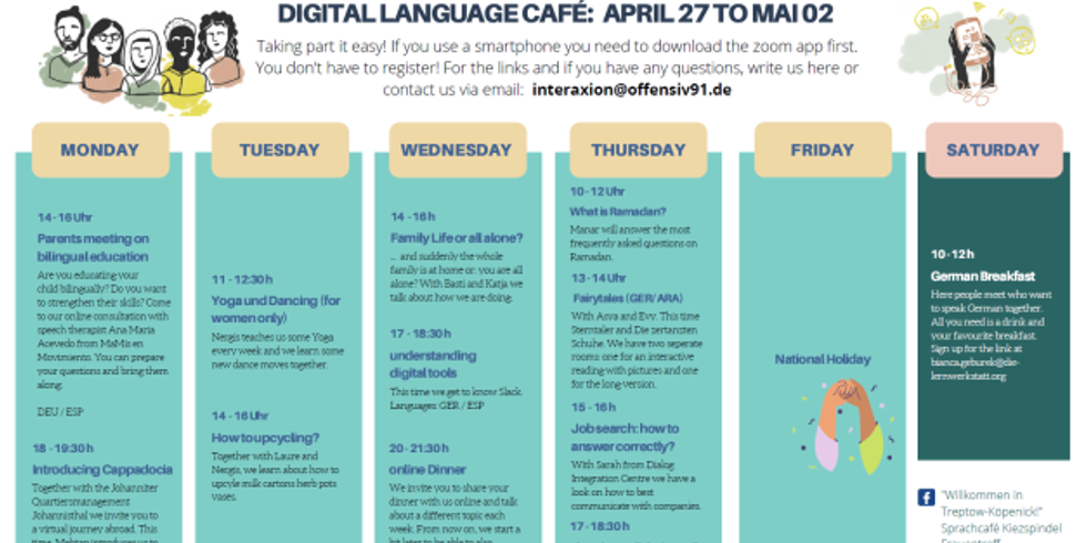 Digitales Sprachcafé | Digital Language Café - ergänzt