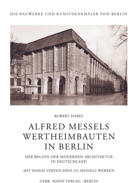Bildvergrößerung: Alfred Messels Wertheimbauten Cover