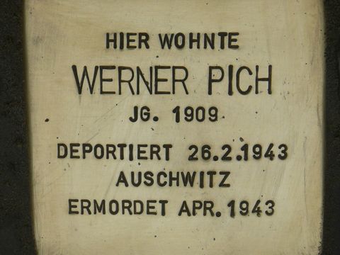 Stolperstein für Werner Pich