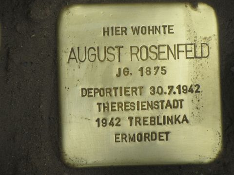 Stolperstein August Rosenfeld, Foto: F. Siebold