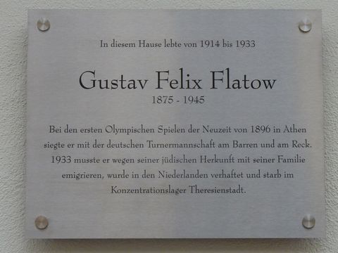 Gedenktafel für Gustav Felix Flatow, 17.11.2011, Foto: KHMM