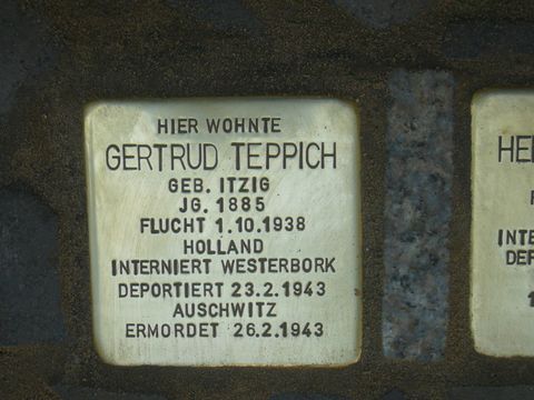 Stolperstein für Gertrud Teppich