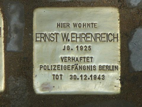 Stolperstein für Ernst W. Ehrenreich