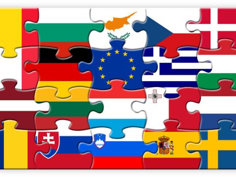 Puzzle Fahnen der Europäischen Union