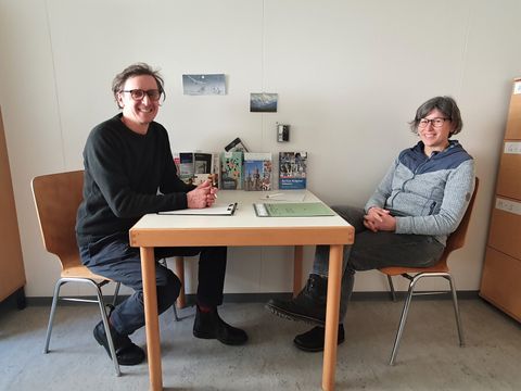 Oliver Mehl und Heike Klinkenberg in der Beratungsstelle für Menschen mit Behinderungen