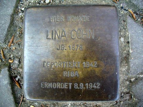 Stolperstein für Lina Cohn
