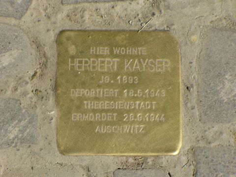 Stolperstein für Herbert Kayser, Foto:B.Plewa