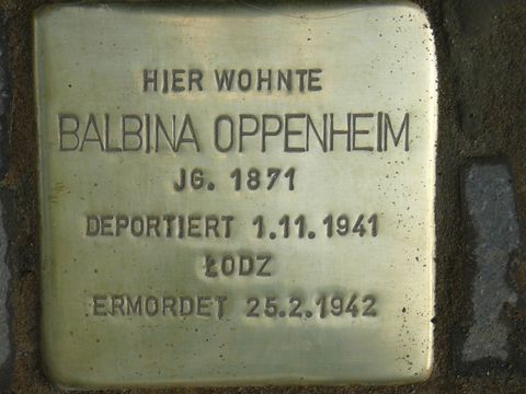 Stolperstein für Balbina Oppenheim