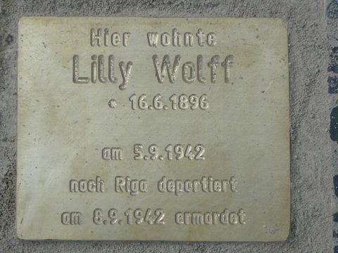 Denkstein für Lilly Wolff
