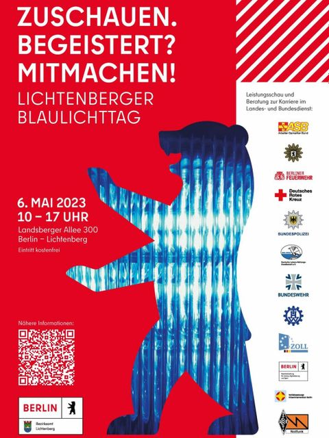 Plakat Lichtenberger Blaulichttag 06.05.2023