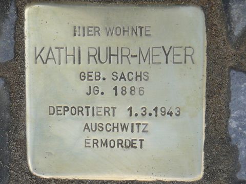 Stolperstein für Kathi Ruhr-Meyer