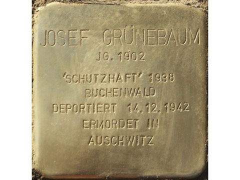 Bildvergrößerung: Stolperstein Josef Grünebaum