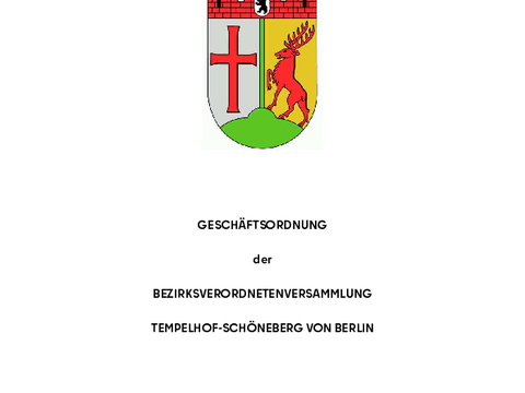 Geschäftsordnung der BVV Tempelhof-Schöneberg