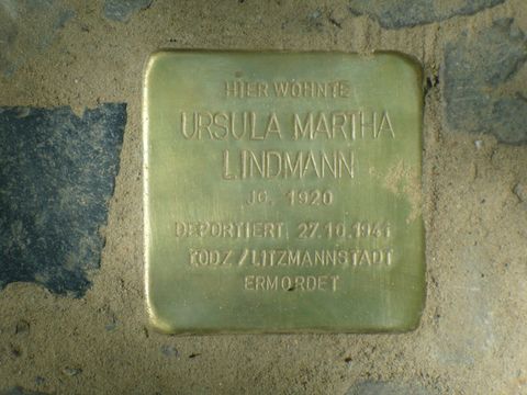 Stolperstein für Ursula Martha Lindmann