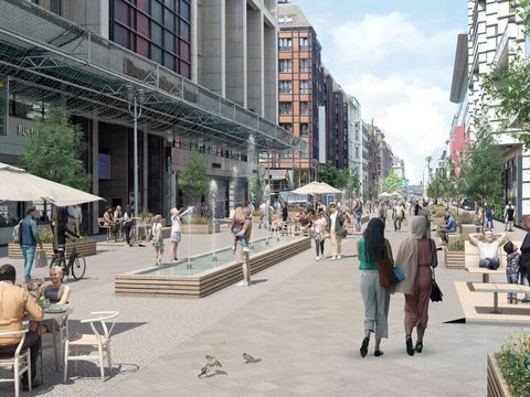 Beispielvisualisierung für die Friedrichstraße im Jahr 2022
