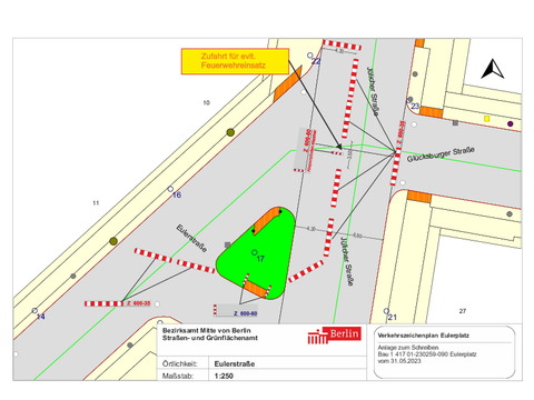 Bildvergrößerung: Verkehrszeichenplan Eulerplatz