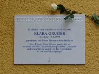 Gedenktafel für Klara Grüger, 23.10.2008, Foto: KHMM