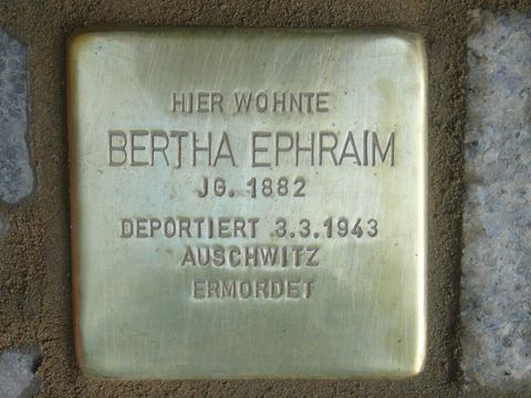 Stolperstein für Bertha Ephraim
