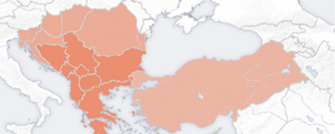 Karte Gebiete Südosteuropa