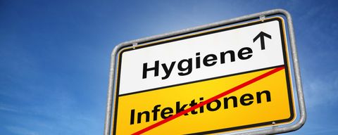 Schild Hygiene - Infektionen