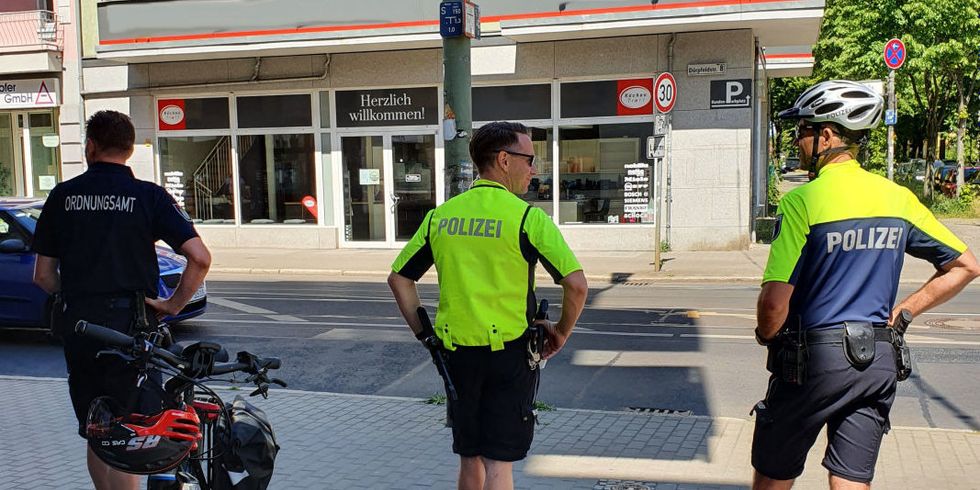 Gemeinsame Fahrradstreife des Ordnungsamtes Treptow-Köpenick und der Berliner Polizei