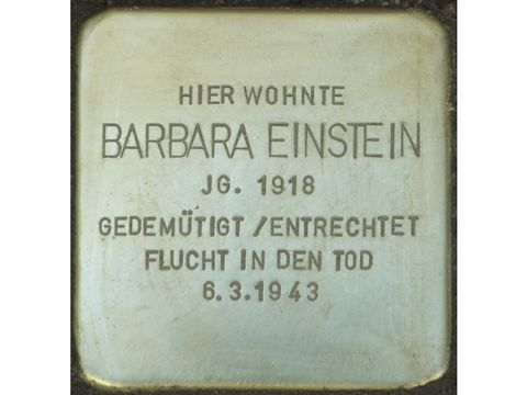 Bildvergrößerung: Stolperstein Barbara Einstein
