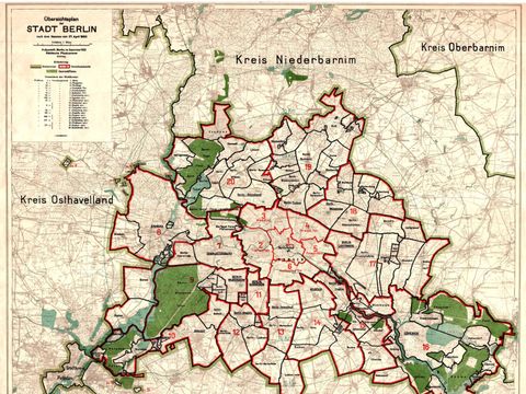 Bildvergrößerung: Historischer Plan Groß-Berlin 1920
