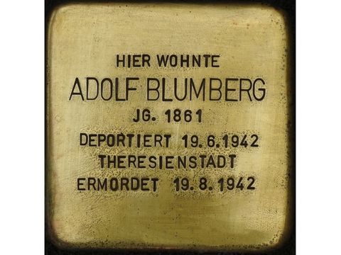 Bildvergrößerung: Stolperstein Adolf Blumberg