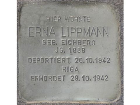 Bildvergrößerung: Stolperstein für Erna Lippmann