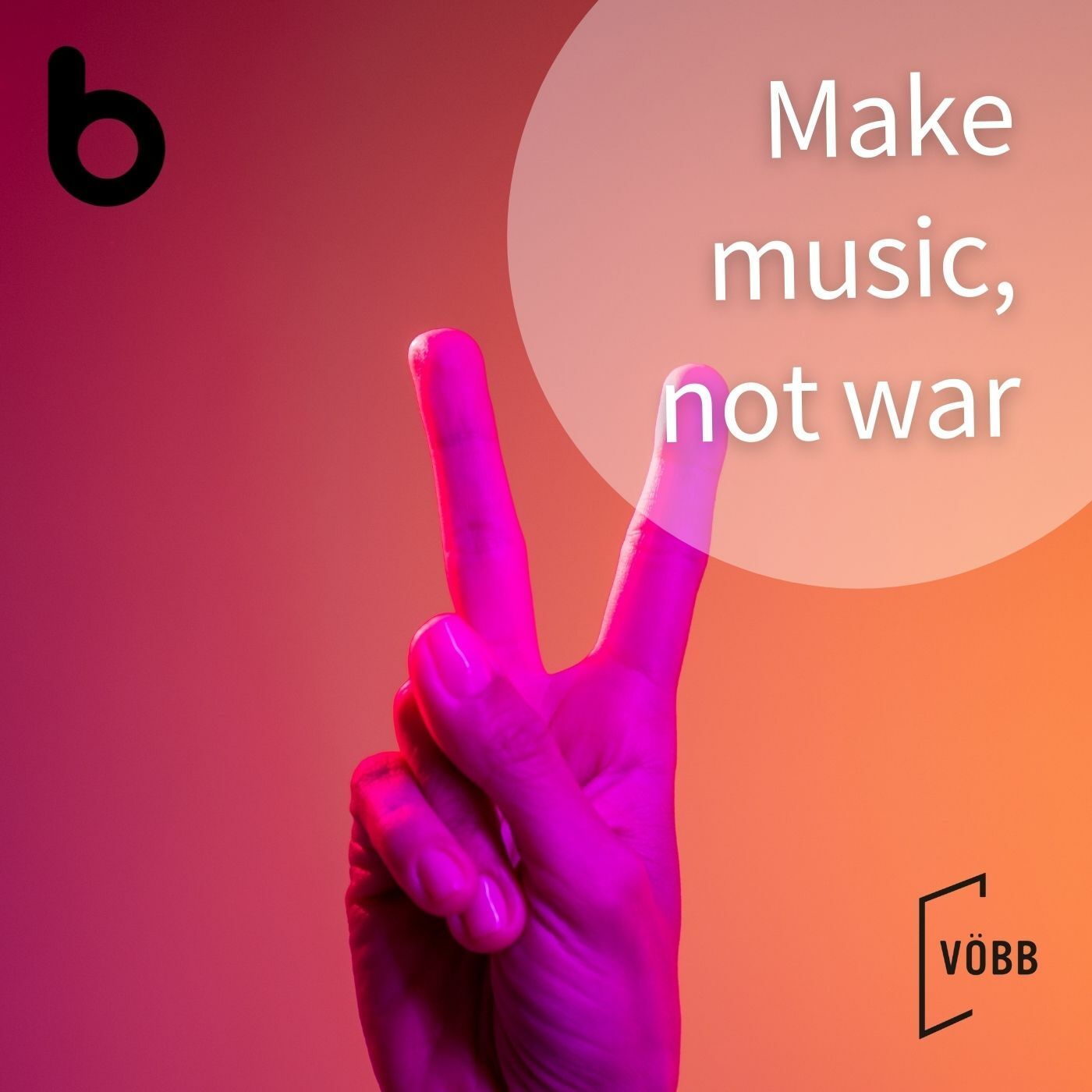 Plakat playlist Music, not war