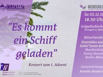 Plakat Adventskonzert Mitte 2018