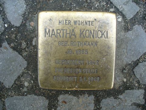 Stolperstein für Martha Konicki, 04.04.11