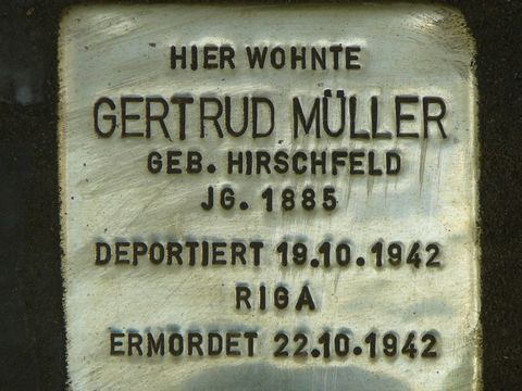 Stolperstein für Gertrud Müller