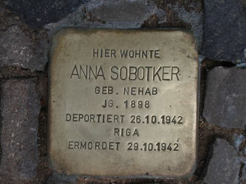 Stolperstein Anna Sobotker