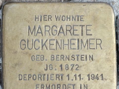 Stolperstein Margarete Guckenheimer, Foto:H.-J. Hupka