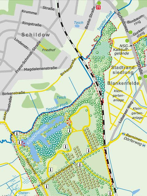 Bildvergrößerung: Karte des NSG Niedermoorwiesen am Tegeler Fließ