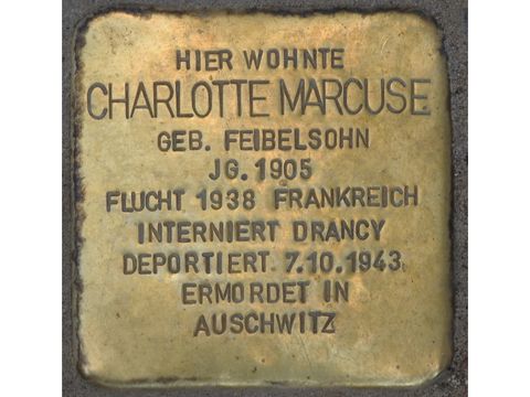 Stolperstein Charlotte Marcuse Clausewitzstraße 7