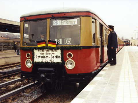 Wiedereröffnung der S-Bahn-Strecke Potsdam - Berlin - Erkner am 01.04.1992