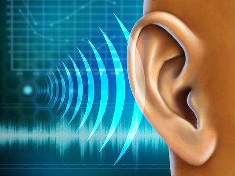 Ohr mit Schallwellen - Audiometry