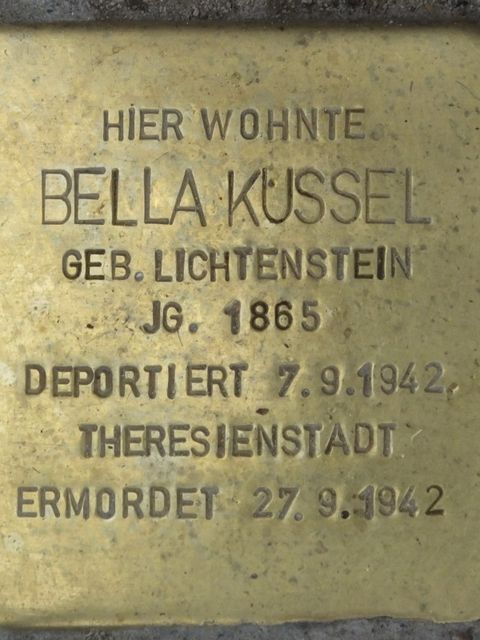 Stolperstein Bella Kussel, Foto:H.-J. Hupka