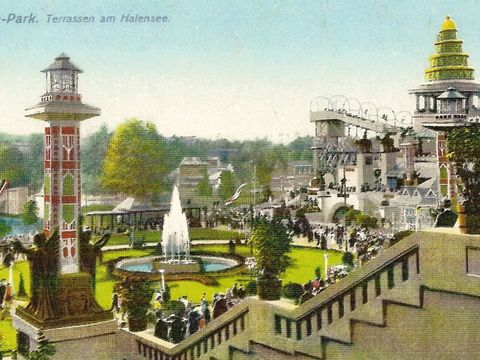 Luna-Park, Terrassen am Halensee um 1912
