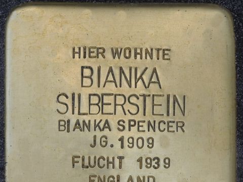 Bildvergrößerung: Stolperstein Bianka Silberstein Fritschestraße 54 (4) 