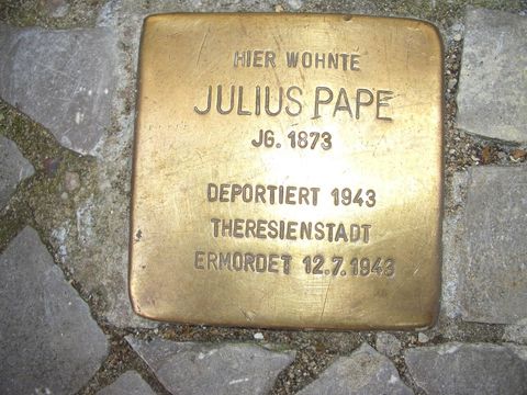 Stolperstein für Julius Pape