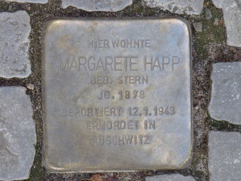Stolperstein Margarete Happ, Foto: KHMM