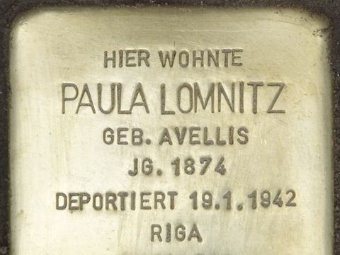 Stolperstein Paula Lomnitz, 2014