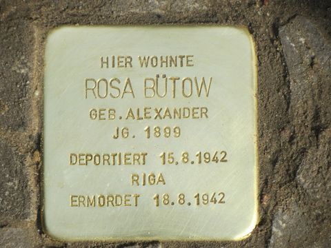 Stolperstein Rosa Bütow